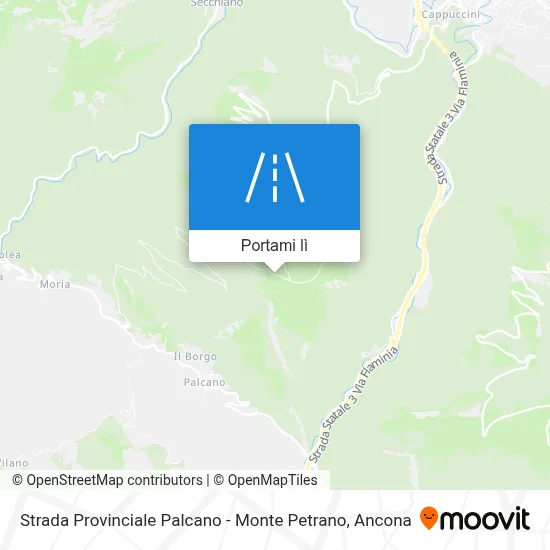 Mappa Strada Provinciale Palcano - Monte Petrano