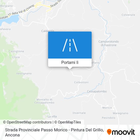 Mappa Strada Provinciale Passo Morico - Pintura Del Grillo