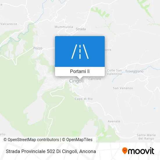 Mappa Strada Provinciale 502 Di Cingoli