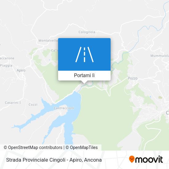Mappa Strada Provinciale Cingoli - Apiro