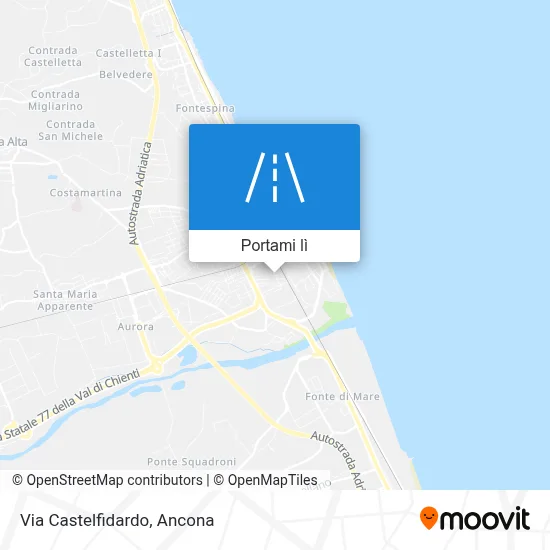 Mappa Via Castelfidardo