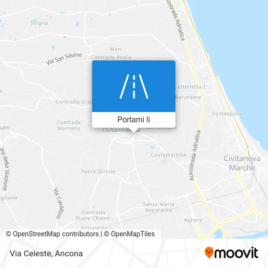 Mappa Via Celeste