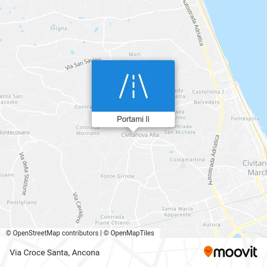 Mappa Via Croce Santa