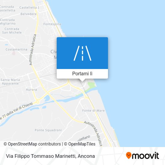 Mappa Via Filippo Tommaso Marinetti
