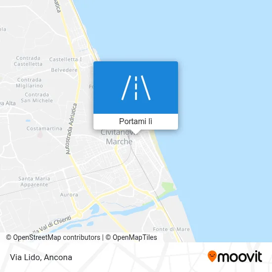 Mappa Via Lido