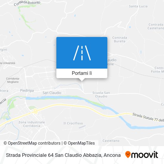 Mappa Strada Provinciale 64 San Claudio Abbazia