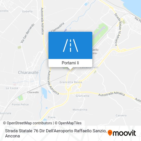 Mappa Strada Statale 76 Dir Dell'Aeroporto Raffaello Sanzio