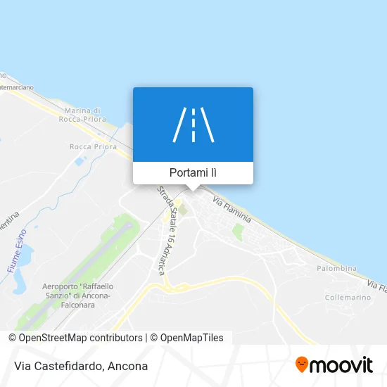 Mappa Via Castefidardo