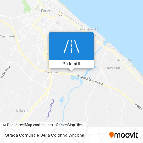 Mappa Strada Comunale Della Colonna