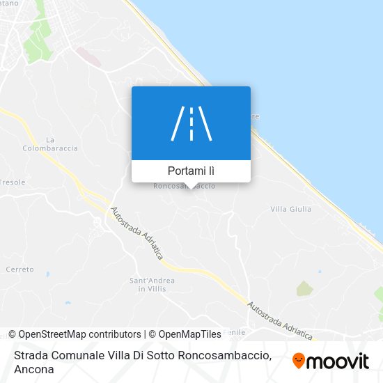Mappa Strada Comunale Villa Di Sotto Roncosambaccio