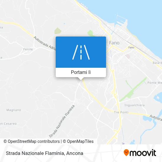 Mappa Strada Nazionale Flaminia