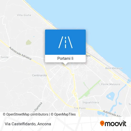 Mappa Via Castelfidardo