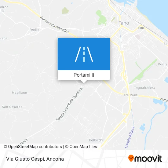 Mappa Via Giusto Cespi