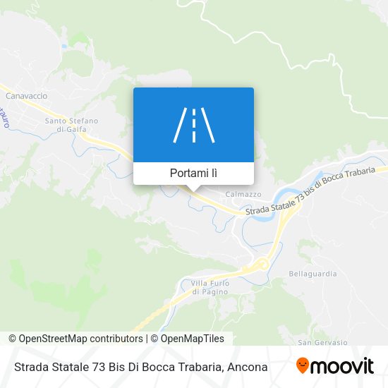 Mappa Strada Statale 73 Bis Di Bocca Trabaria