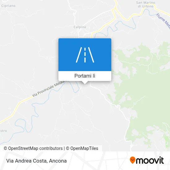 Mappa Via Andrea Costa