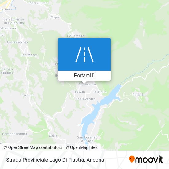 Mappa Strada Provinciale Lago Di Fiastra