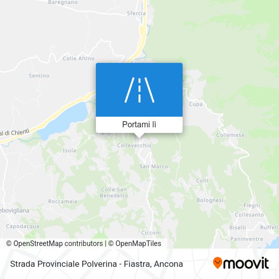 Mappa Strada Provinciale Polverina - Fiastra