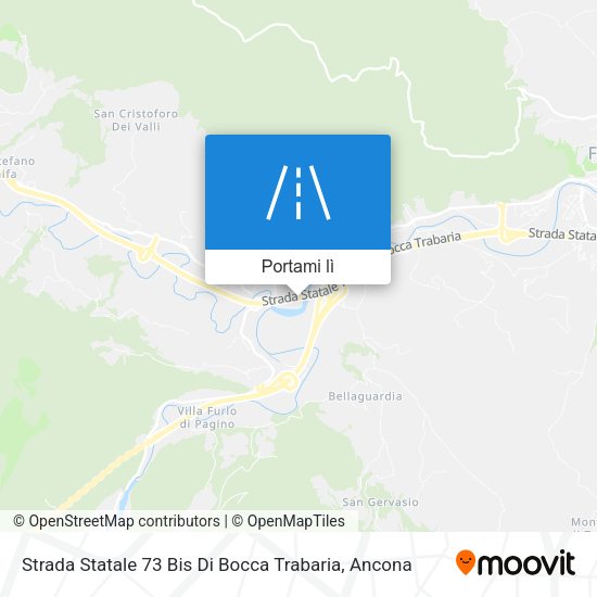 Mappa Strada Statale 73 Bis Di Bocca Trabaria