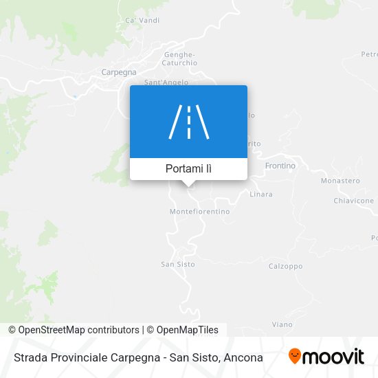 Mappa Strada Provinciale Carpegna - San Sisto