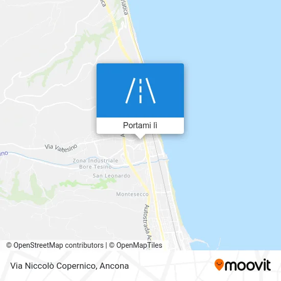 Mappa Via Niccolò Copernico