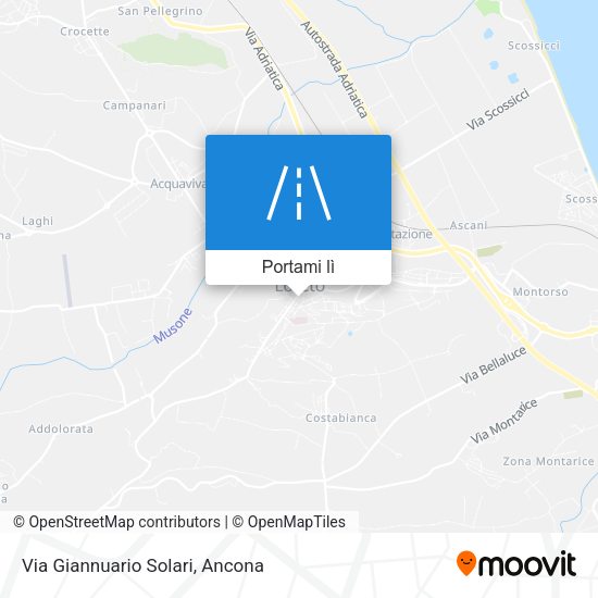 Mappa Via Giannuario Solari