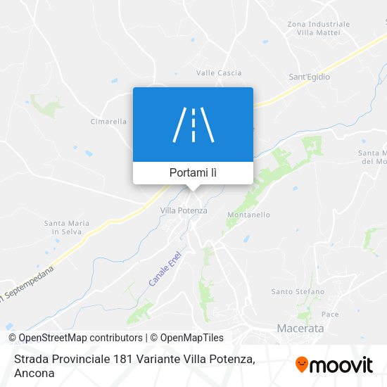 Mappa Strada Provinciale 181 Variante Villa Potenza