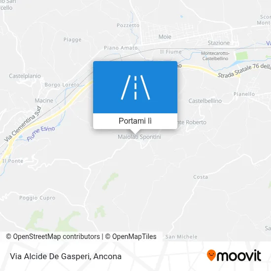 Mappa Via Alcide De Gasperi