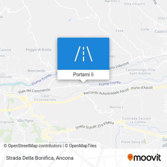 Mappa Strada Della Bonifica