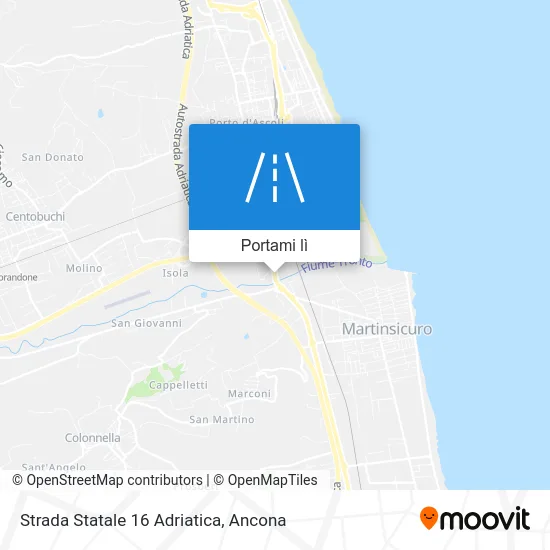 Mappa Strada Statale 16 Adriatica