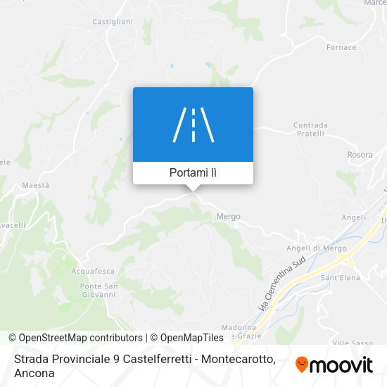 Mappa Strada Provinciale 9 Castelferretti - Montecarotto
