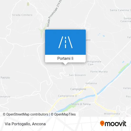 Mappa Via Portogallo