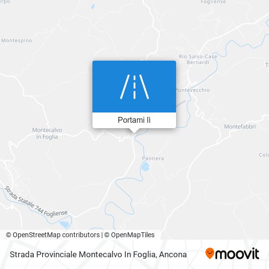 Mappa Strada Provinciale Montecalvo In Foglia