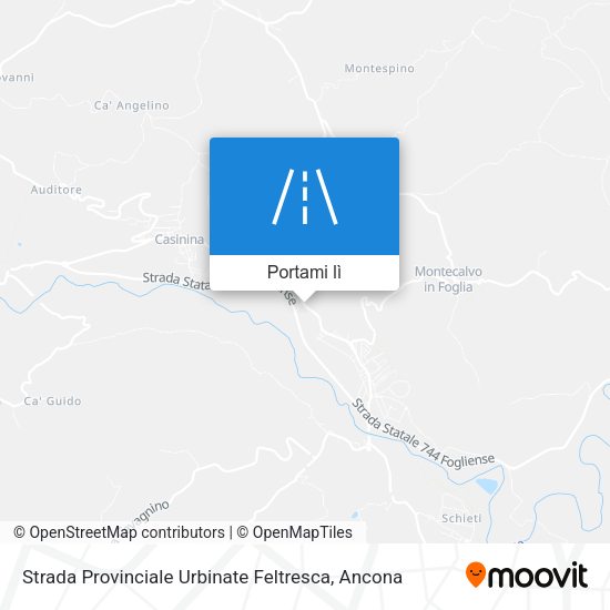 Mappa Strada Provinciale Urbinate Feltresca
