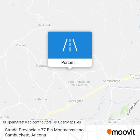 Mappa Strada Provinciale 77 Bis Montecassiano - Sambucheto