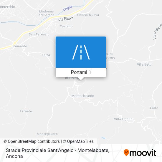 Mappa Strada Provinciale Sant'Angelo - Montelabbate