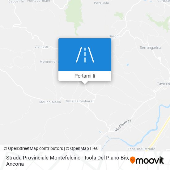 Mappa Strada Provinciale Montefelcino - Isola Del Piano Bis