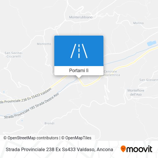 Mappa Strada Provinciale 238 Ex Ss433 Valdaso