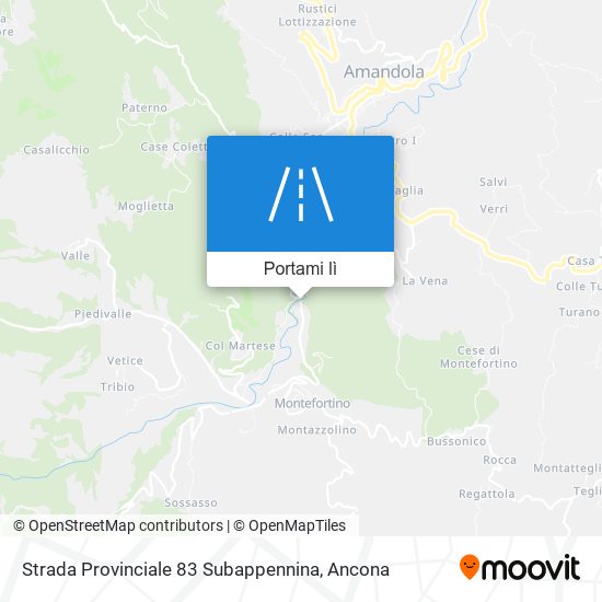 Mappa Strada Provinciale 83 Subappennina