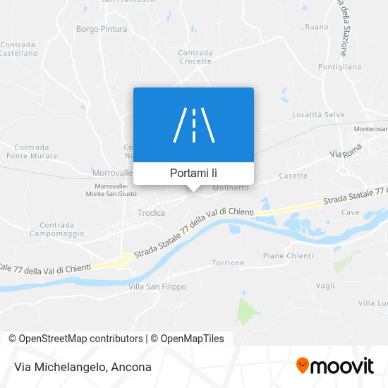 Mappa Via Michelangelo
