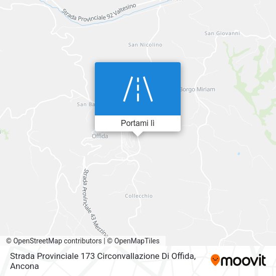 Mappa Strada Provinciale 173 Circonvallazione Di Offida