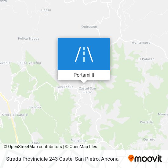 Mappa Strada Provinciale 243 Castel San Pietro
