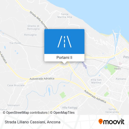 Mappa Strada Liliano Cassiani