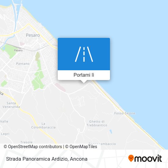 Mappa Strada Panoramica Ardizio