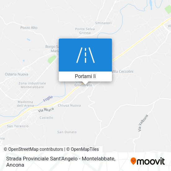 Mappa Strada Provinciale Sant'Angelo - Montelabbate