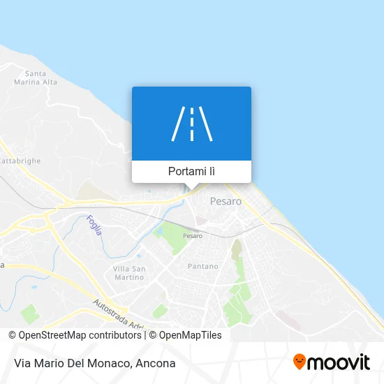 Mappa Via Mario Del Monaco