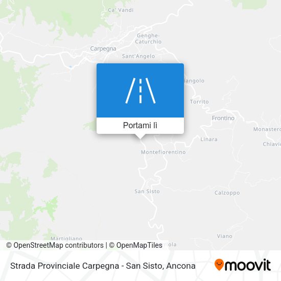 Mappa Strada Provinciale Carpegna - San Sisto