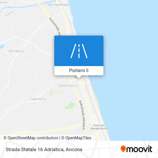 Mappa Strada Statale 16 Adriatica