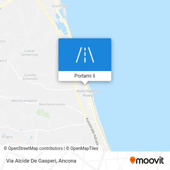 Mappa Via Alcide De Gasperi