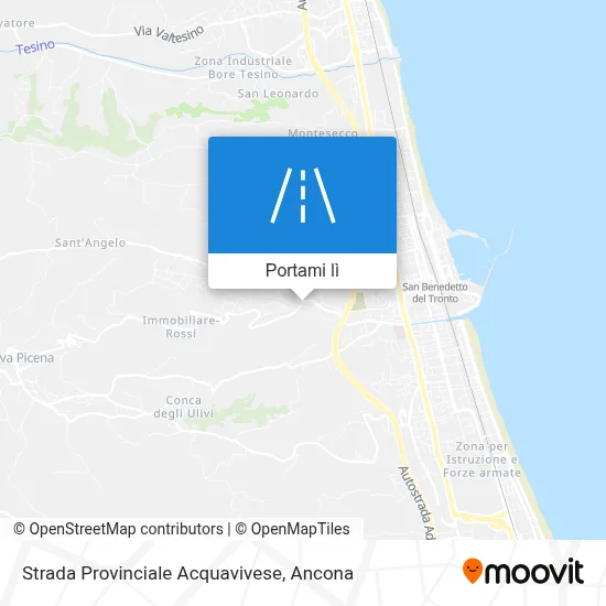 Mappa Strada Provinciale Acquavivese