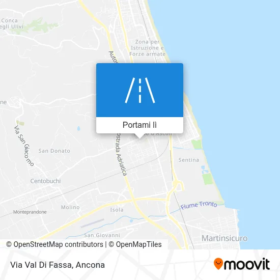 Mappa Via Val Di Fassa